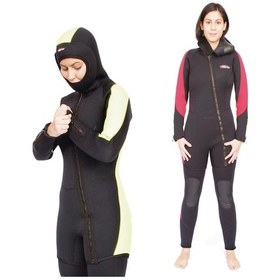 Resim Free-Sub 5Mm Ege Siyah Kadın Scuba Tüplü Dalış Elbisesi Wetsuit (489036522) Siyah 
