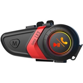 Resim Motosiklet Kask Bt5.0 Kulaklık Kablosuz Sürme Interkom Kiti Gürültü Azaltma Kulaklık Eller Serbest Stereo Müzik İçin Su Geçirmez Otomatik Cevap 