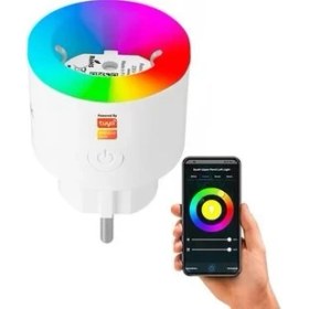 Resim S-Link Swapp Sl-03 16A Akım Korumalı Akıllı Priz Rgb Işıklı 2.4 G Wifi Tuya Destekli 