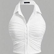 Resim Kadınlar için Boyun Askılı Tank Top NS702 