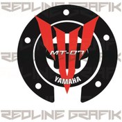 Resim Redline Grafik Yamaha Mt-07 Kırmızı Depo Kapak Pad Sticker 