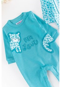 Resim Babymod Kedi Desenli Uzun Kollu 2'li Kız Bebek Tulum Takım 001 