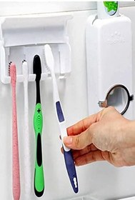 Resim Mobee Diş Macunu Sıkacağı Ve 5li Fırça Tutucu 