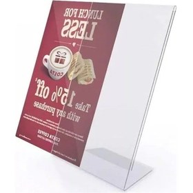Resim A4 Dikey Şeffaf Menü Fiyatlık, Broşür Etiket Fotoğraflık Stand, Reklam Amaçlı 124-Pembe 