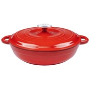 Resim Lava New Heritage Döküm Çok Amaçlı Yayvan Tencere 28 cm Kırmızı 