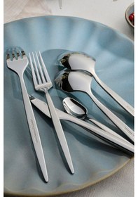 Resim Karaca Elegance Thor V2 Platin 12 Kişilik 84 Parça Çatal Kaşık Bıçak Takımı 