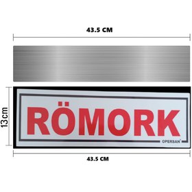 Resim opersan Römork Levhası (43.5 X 13 CM) Metal 