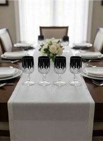 Resim Bohemia Kristal Kahve Yanı Su Bardağı Siyah 130 Cc 6 Adet Siyah 