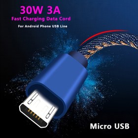Resim Samsung Galaxy S7, Xiaomi Tablet, LG K40 K22 K20, Tablet, PS4, Kindle MP3, Sürüş Kaydedici, Android Telefon, Güvenlik, Güvenlik Kamera, Güç Şarj Kablosu, Şarj Kablosu için 30W 3A Micro USB Hızlı Şarj Veri Kablosu 