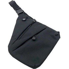 Resim Yifomall Erkekler İçin Siyah Nilon Outdoor Çanta - Su Geçirmez, Çok Amaçlı, Çapraz/omuz/üst Çantası, Çoklu Cepli, Spor & Seyahat Xb-006 Sağ Omuz Siyah 