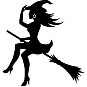 Resim Genel Markalar Halloween Cadısı - Araç, Oto, Laptop, Duvar Uyumlu Sticker 20*20 Cm 