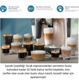 Resim Philips 5500 Serisi Lattego Tam Otomatik Espresso Makinesi 20 Sıcak ve Soğuk Içecek, Renkli Dokunmatik Ekran,quickstart, Silentbrew Teknolojisi (EP5543/80) 