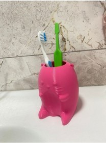 Resim Okpax Diş Fırçalık Ve Çocuk Diş Fırçası Kabı Pembe 