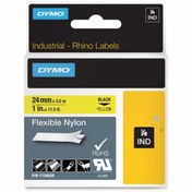 Resim Dymo Rhinopro 1734525 Sarı/Siyah Esnek Naylon Şerit 24 MM X 3.5 M Dymo