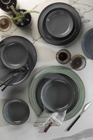 Resim Kütahya Porselen Moderna 12 Parça 4 Kişilik Yemek Takımı Mavi 