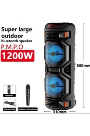 Resim a+ anyplus BÜYÜK BOY KABLOSUZ MİKROFONLU ŞARJLI HOPARLÖR KARAOKE BLUETOOTH SPEAKER 