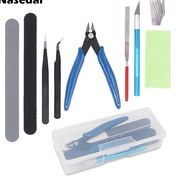 Resim 9 adet Model Yapımı Temel DIY Araçları Kiti - Paslanmaz Çelik, El Sanatları Araba Modellenmesi, Hobi Yapımı, Tamir ve Montaj, Makas ve Cımbız ile, Model Yapımı Araçları|Hassas Araçlar|Paslanmaz Çelik Araçlar, Model Yapımı Aksesuarları 