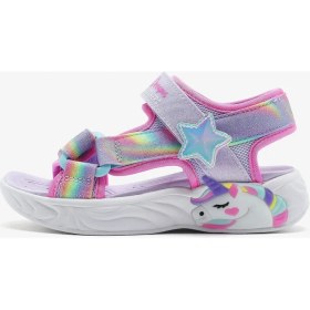 Resim Skechers Unicorn Dreams Sandal-Dreamy Unicorns Büyük Kız Çocuk Mor Işıklı Sandalet 303107L Lvmt 