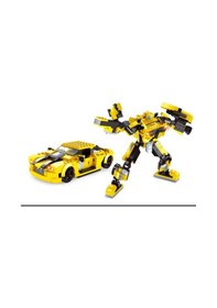 Resim Ausini Titan Form Heroes 244 Parça 2 İn 1 Araca Dönüşen Sarı Robot 
