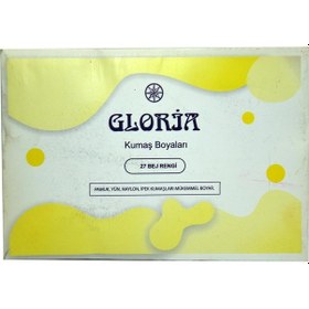 Resim Gloria 27 Bej Rengi Pamuk Yün Naylon İpek Kumaş Boyası 10G Paket 