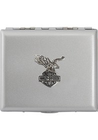 Resim Zekupp Gümüş Gri Harley-Davidson Metal Sigara Tabakası N11.454 