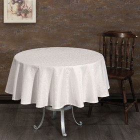 Resim Nuvomon Dertsiz Yuvarlak Masa Örtüsü - Beyaz - 140x140 cm 