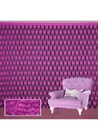 Resim Büyük Puanlı Model Fuşya Renk Ip Perde Hazır Ip Perde 300x280 