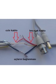 Resim Cesur 50 Adet Bnc Hazır Kablo Dc Power Jack Erkek Cctv Kamera Bnc Uç 