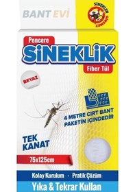 Resim Yapışkanlı Sineklik 75x125cm Tek Kanat Pencere Sineklik Bantlı 