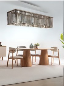 Resim Nivara Bohem Ahşap Yemek Masası 90x180 Naturel 