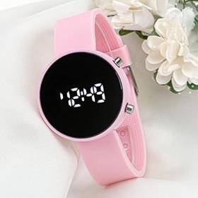 Resim Pudra Pembe Led Büyük Kız Çocuk Kol Saati ST-304040 
