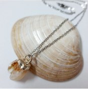 Resim Soma Japon Sitrin Taşı Kadın Kolye Iki Renk Gümüş 