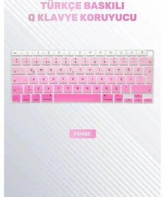 Resim Apple Uyumlu MacBook Air 2020 13 Inc M1 A2337 / A2179 Türkçe Q Klavye Slim Türkçe Klavye Koruyucu Kılıf Çok Renkli 