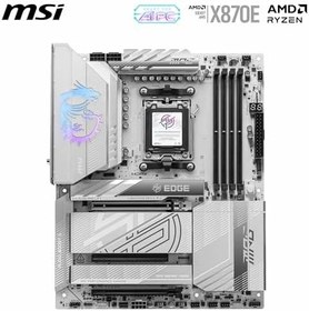 Resim MSI MPG X870E EDGE TI WIFI AM5 DDR5 8400MHZ(OC) USB4 4x M.2 HDMI 5G LAN WIFI 7 RGB ATX 