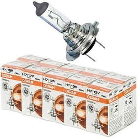 Resim 12V H7 55W Standart Far Ampulü Alman Malı Osram 64210 10 