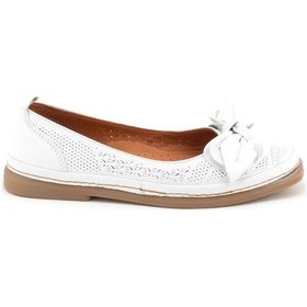 Resim Mammamia D25ya-300 Fiyonk Detaylı Kadın Deri Babet Siyah 