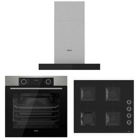 Resim Ferre Fryart XE63MI - SS205 - D100 Siyah Ankastre Set 