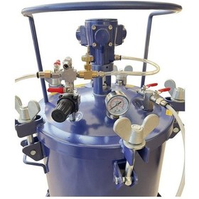 Resim 20 Lt Otomatik Karıştırıcılı Teflon Kaplı Basınçlı Boya Tankı 