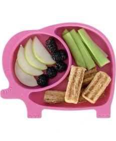 Resim Marsilyan Bebek ve Çocuk Için Sevimli Fil Model Desenli Yemek Bebek Mama Kabı Bölmeli Tabak 