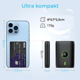 Resim Woyax Powerbank Hızlı 10000mAh 22.5W Taşınabilir Şarj Cihazı - Siyah 
