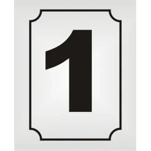 Resim Yüksel 10*10 cm Kapı Numarası, Masa, Dolap No Aliminyum Metal Numara Arkası Yapışkanl 