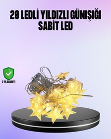 Resim 5 Metre Yıldız Şeklinde Led Şerit Işık Sabit Beyaz Aydınlatma 