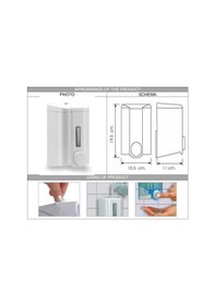 Resim Omnipazar Vialli S4 Sıvı Sabun Dispenseri Aparatı Beyaz 1000 ml 