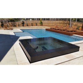 Resim MozaiKristaL Mutfak, Banyo, Havuz, Sauna, Spa Ve Tüm Yüzeyler Için 25x25 Mm Siyah Cam Mozaik. 