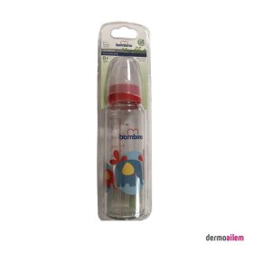 Resim Bambino Cam Biberon 225 ml Blister Kırmızı B014 