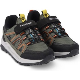 Resim Slazenger KROSS KTN Çocuk Cırt Cırtlı Haki / Turuncu Günlük Spor Ayakkabısı 
