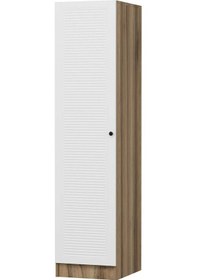 Resim Minar Kale 1 Kapaklı Raflı Dolap Dore - Beyaz Panjur 210cm 