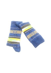 Resim 2 Çift,% 48 Ince Rafine Yün (Nm:50/1), Kışlık, Erkek, Kilim Desen İndigo 