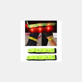 Resim Reflektif 4 Ledli Paça Bandı Sarı 