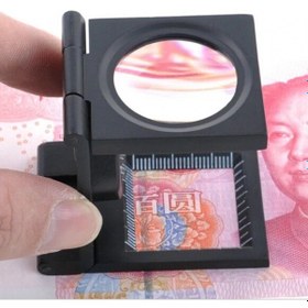 Resim -25x25 Mm Full Çelik Kaplı Katlamalı Büyüteç Th-9005b 